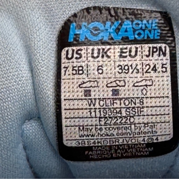 Hoka One One Clifton 8 Color Summer Song / Ice Flow SZ Women’s 7.5 - Picture 9 of 9